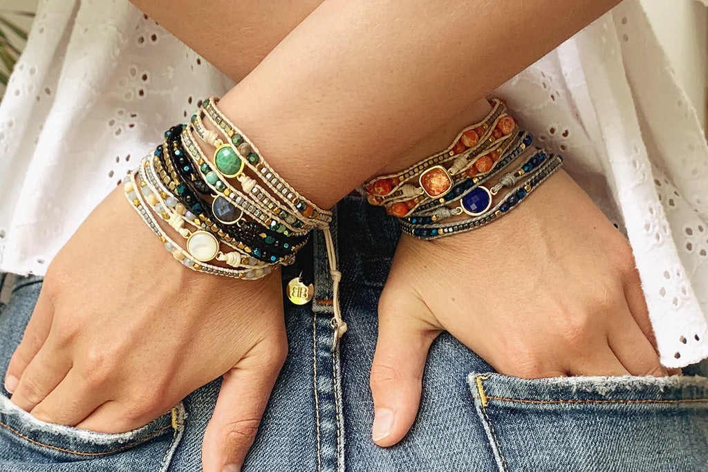 Beth Triple Wrap Bracelet - Pearl image 2